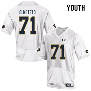 Notre Dame Fighting Irish Youth John Olmstead #71 White Under Armour Authentic Stitched College NCAA Football Jersey AEF5399UK